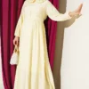 Baby Collar Ankled Cuffed Dress Yellow