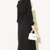 Baby Collar Ankled Cuffed Dress Black - immagine 3