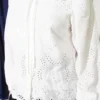 Embroidered Detail Peter Pan Collar Shirt Ecru - immagine 4