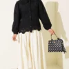 Embroidered Detail Peter Pan Collar Shirt Black - Image 2