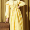 Baby Collar Embroidered Detail Dress Yellow - Image 2