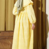 Baby Collar Embroidered Detail Dress Yellow - Image 3