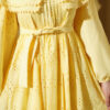 Baby Collar Embroidered Detail Dress Yellow - Image 4