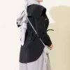 ⁦Button-Up Shirt with Baby Collar Black⁩ - الصورة ⁦3⁩
