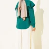Button-Up Shirt with Baby Collar Green - Image 3