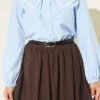 Baby Collar Lace Detail Shirt Baby Blue - immagine 3