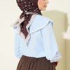 Baby Collar Lace Detail Shirt Baby Blue - immagine 4