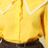 Baby Collar Lace Detail Shirt Yellow – Bild 3