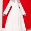 Belted Dress with Baby Collar and Inner Layer Ecru - Image 2