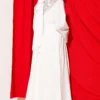 Belted Dress with Baby Collar and Inner Layer Ecru - Image 3