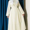 Belted Dress with Baby Collar and Inner Layer Mint
