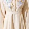 Belted Dress with Baby Collar and Inner Layer Yellow – Bild 4