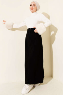 Alternative view of Wide Shawl Abaya Black