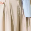 High-Waisted Tie-Belt Wide-Leg Trousers Beige – Image 4