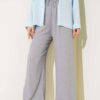 Belt Detail Pleated Trousers Grey - Image 2