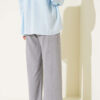 Belt Detail Pleated Trousers Grey - Image 3