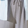 Belt Detail Pleated Trousers Grey - Image 4