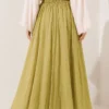 Basic Flared Skirt with Waistband Detail Greenery - Afbeelding 4