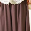 Pants with Hem Edge and Bel Elastic Detail Brown – Image 4