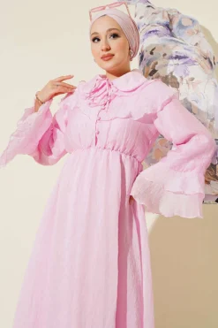 Alternative Ansicht von Dress with Belt Detail and Cape Pink