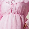 Dress with Belt Detail and Cape Pink – Bild 4