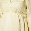 Dress with Belt Detail and Cape Yellow - Afbeelding 4