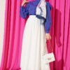 Basic Flared Skirt with Waistband Detail White - Image 2