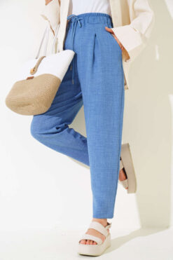 Belted Tencel Pants Indigo