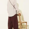 Belted Ankle-Tied Trousers Brown – Bild 3