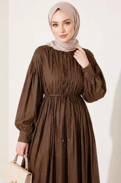 Alternatieve weergave van Belted Vertical Pleated Dress Mink