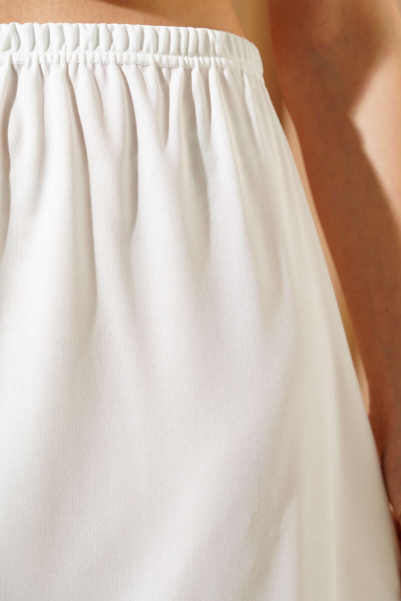 Waist Elastic Skirt White – Bild 4