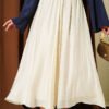 High-Waisted Flared Skirt with Hem Edge Beige