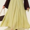 High-Waisted Flared Skirt with Hem Edge Hazel