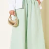 Elastic Waist Muslin Loose Pants Hazel
