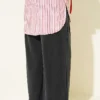 High-Waisted Pleated Detail Trousers Anthracite – Bild 3
