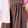High-Waisted Pleated Detail Trousers Mink - immagine 4