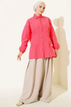 Alternatieve weergave van Shirt with Belt and Wrist Elastic Pomegranate Blossom