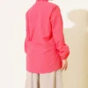 Shirt with Belt and Wrist Elastic Pomegranate Blossom – Bild 3