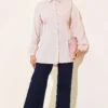 Shirt with Belt and Wrist Elastic Powder Pink – Image 2