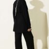 Waist-Detail Zippered Two-Piece Set Black - Afbeelding 3