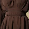 Dress with Belt and Tie Brown - Image 4