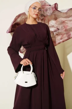Alternative view of Dress with Belt and Tie Plum
