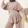 Belted Self-Tie Set Beige - immagine 2