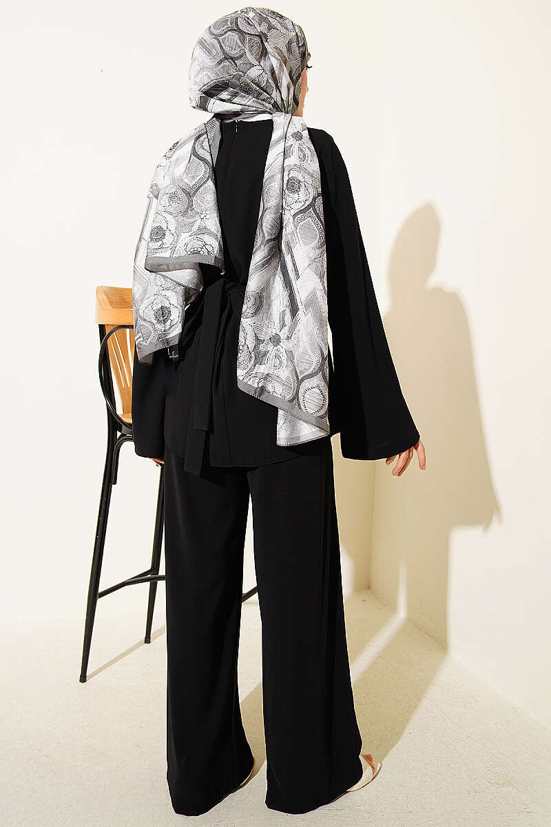 Belted Self-Tie Set Black - Afbeelding 3