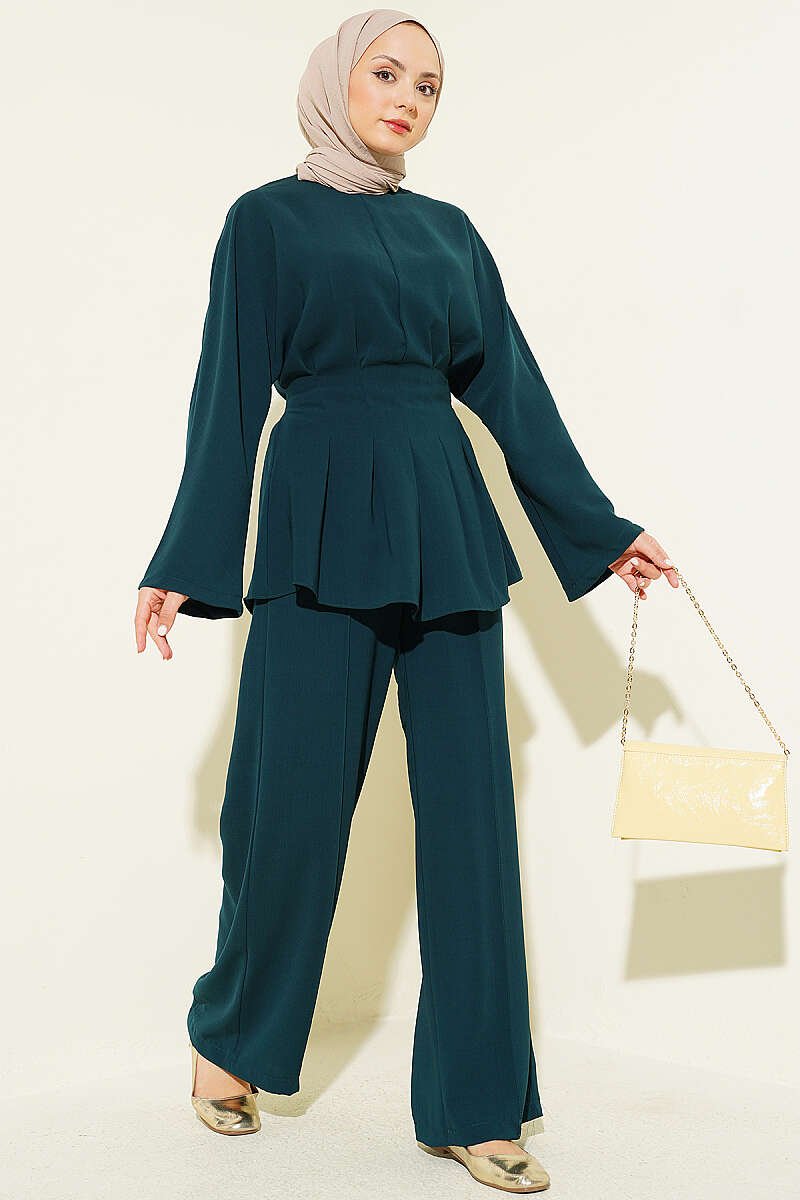 Belted Self-Tie Set Emerald