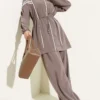 Belted Modal Two-Piece Set Mink