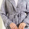 Belted Jacquard Pattern Two-Piece Set Grey - Image 4