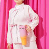 Belted Tunic and Hem Edge Detail Two-Piece Set Pink - Imagen 2