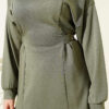 Belted Gold Buckle Tied Lounge Set Hazel - Imagen 4