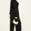 Belted Gold Buckle Tied Lounge Set Black - Afbeelding 3